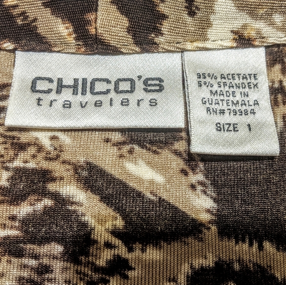 3/$15 CHICOS Animal Print cardigan - Picture 6 of 10